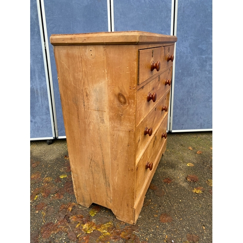 249 - Antique pine two over three chest of drawers. 

Dimensions - 36