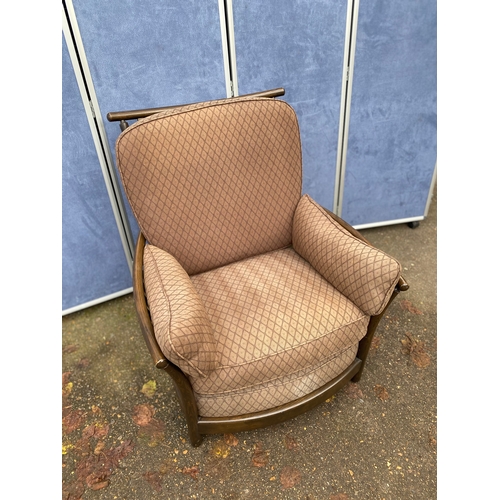 258 - Ercol Armchair and Foot stool. 

Please see images for all dimensions.