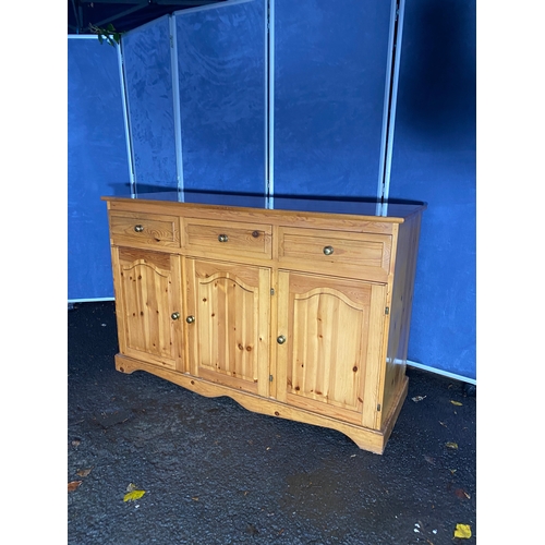 262 - Waxed Pine sideboard/dresser base. 

Dimensions - 55.5