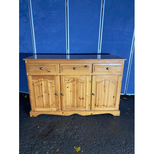 262 - Waxed Pine sideboard/dresser base. 

Dimensions - 55.5