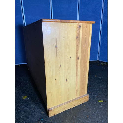 262 - Waxed Pine sideboard/dresser base. 

Dimensions - 55.5
