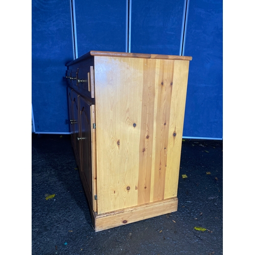 262 - Waxed Pine sideboard/dresser base. 

Dimensions - 55.5