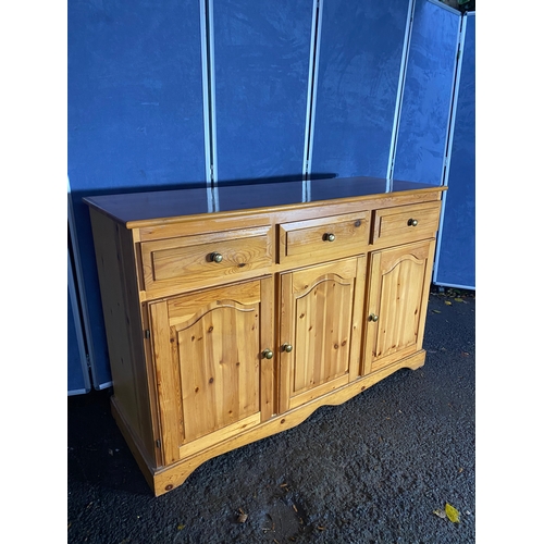 262 - Waxed Pine sideboard/dresser base. 

Dimensions - 55.5