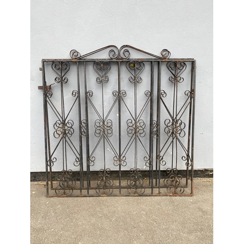 512 - Large iron double gate complete with latch 

Dimensions are of individual gate.