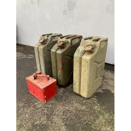 527 - A collection of Post war Military fuel/Jerry cans.