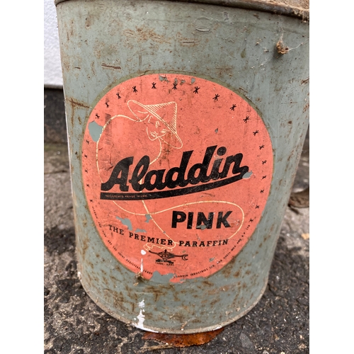 530 - Vintage Aladdin PINK paraffin can