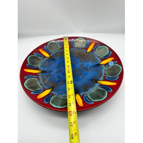 2 - Large Hand Painted Poole Pottery Charger - 16