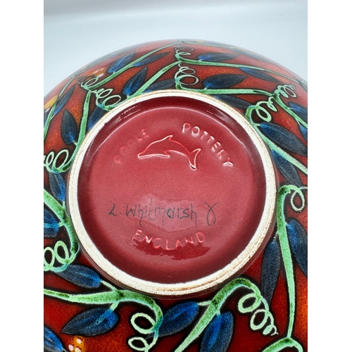 3 - Large Hand Painted Poole Pottery Bowl signed by Lorna Whitmarsh- 13.5