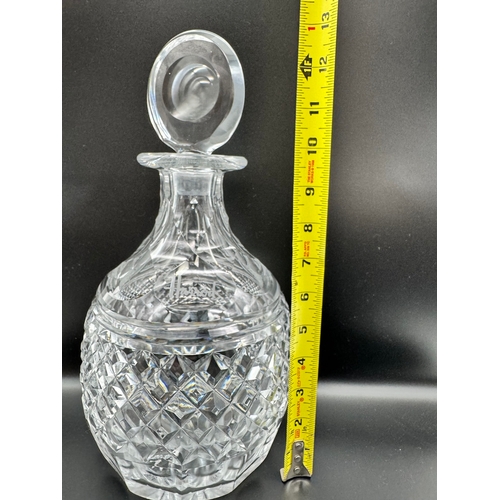 11 - A Fine Large Harrods Round Crystal Decanter by Royal Brierley - 13