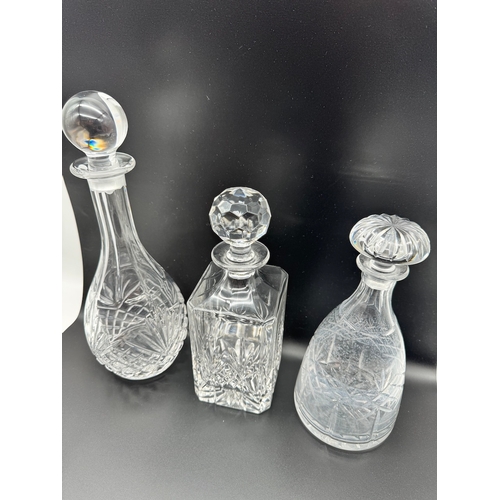 13 - Lot of Five Crystal Decanters