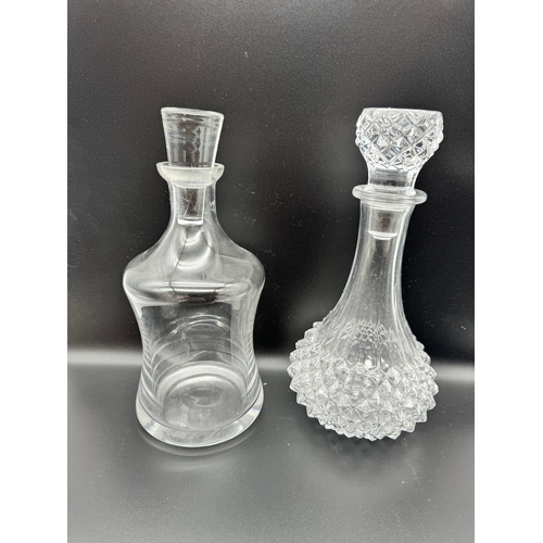13 - Lot of Five Crystal Decanters