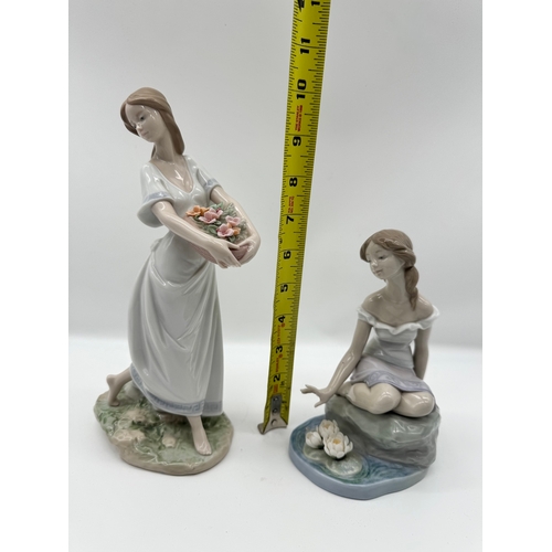 25 - Lladro Privilege Society 7706 Reflections Of Helena / GARDENS OF ATHENS Lady Basket Figurine 7704