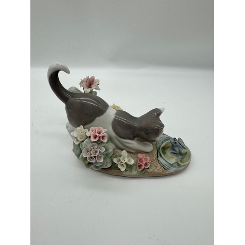 26 - Lladro Kitty Confrontation Figurine 1442 / Kitten Patrol 6568