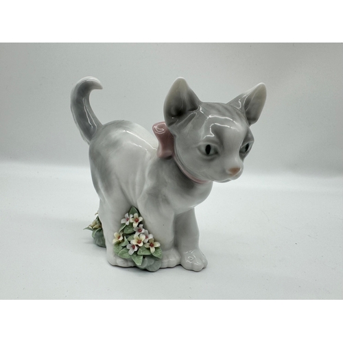 26 - Lladro Kitty Confrontation Figurine 1442 / Kitten Patrol 6568