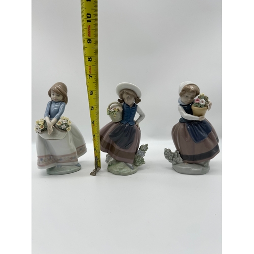 28 - Lladro May Flowers 5467 / Lladro Sweet Scent 5221 / Lladro Spring Is Here 5223