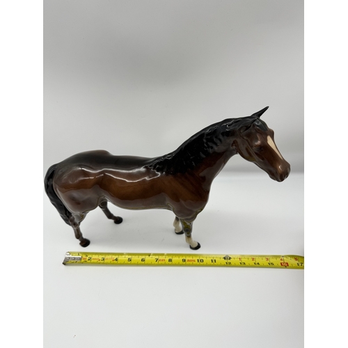 92 - Large Beswick Brown Hunter Horse Model 1734 - 11.5