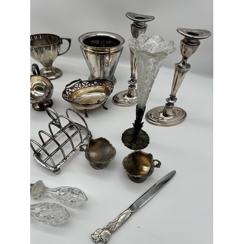 159 - Quantity of Antique / Vintage Silver Plate Tableware incl Candlestick Holders