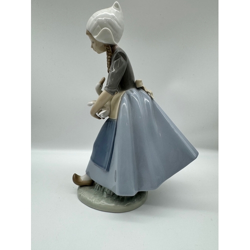 38 - Lladro Dutch Girl Holding Duck Figurine - 10