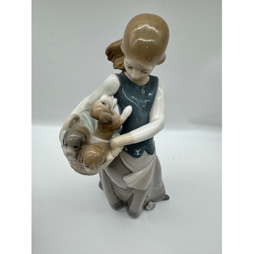 44 - Lladro Little Dogs on Hip Figurine 1311