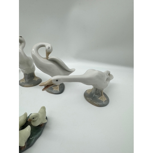 48 - Quanity of Lladro / Nao Geese Figurines