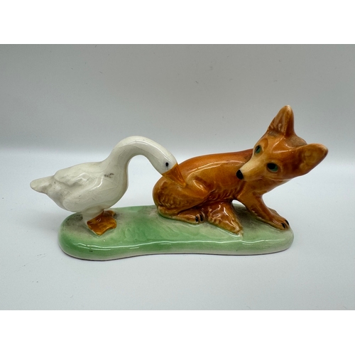 50 - Vintage Goebel 1950s Figurine of Geese & Dog , Royal Copenhagen 537 Polar Bear Cub + Penguin / Dolph... 