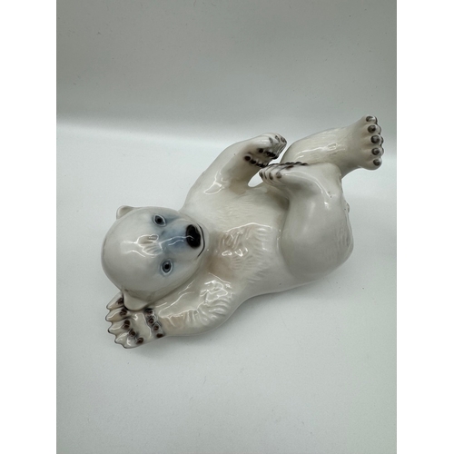 50 - Vintage Goebel 1950s Figurine of Geese & Dog , Royal Copenhagen 537 Polar Bear Cub + Penguin / Dolph... 