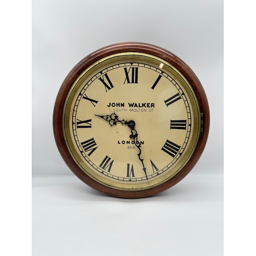 75 - Antique John Walker Railway Clock - 14.5