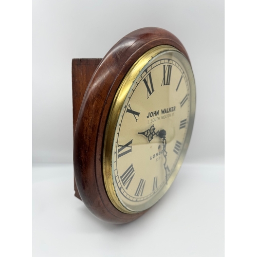 75 - Antique John Walker Railway Clock - 14.5