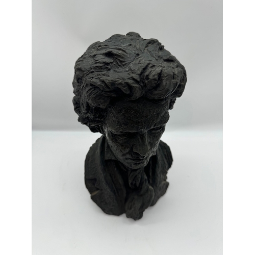 95 - Vintage Bronze Bust Sculpture of Beethoven - 12