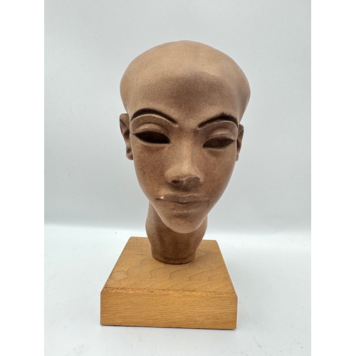 55 - Vintage Austin Sculptor Bust of Princess Amarna Egyptian - 10.5