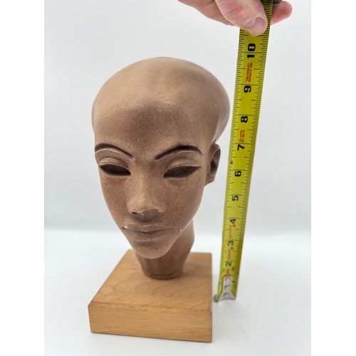 55 - Vintage Austin Sculptor Bust of Princess Amarna Egyptian - 10.5