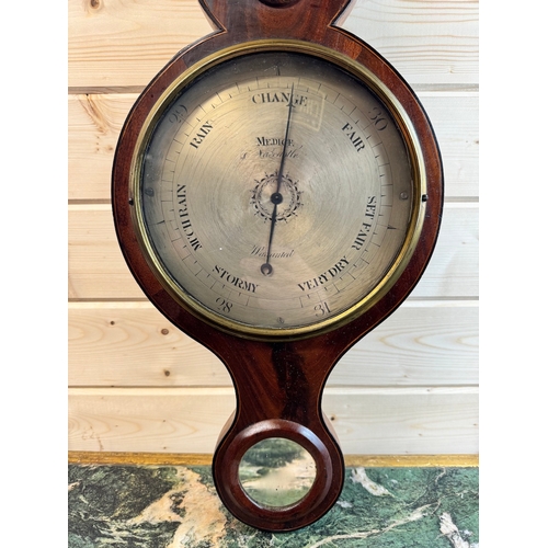 78 - 19th Century Mahogany Banjo Barometer - Mercury - 97cm