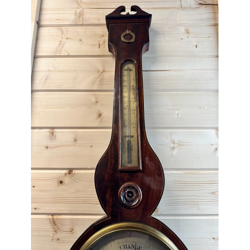 78 - 19th Century Mahogany Banjo Barometer - Mercury - 97cm