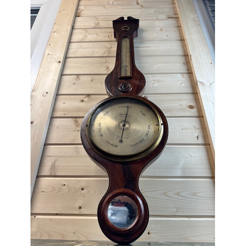 78 - 19th Century Mahogany Banjo Barometer - Mercury - 97cm