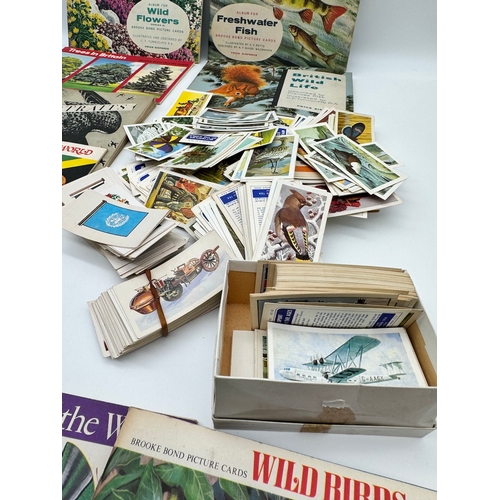 101 - Quantity of vintage cigarette cards in albums and loose various subjects