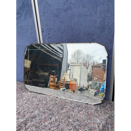 490 - Vintage bevelled edge mirror. 

Dimensions - 16