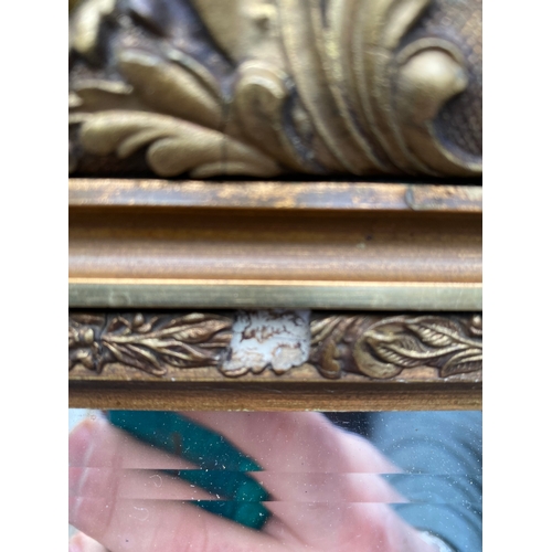 462 - Vintage gilt frame bevelled edged mirror 

Dimensions - 20.5