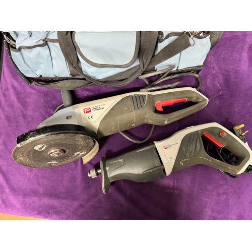 132 - Angle Grinder & Reciprocating Saw + bag