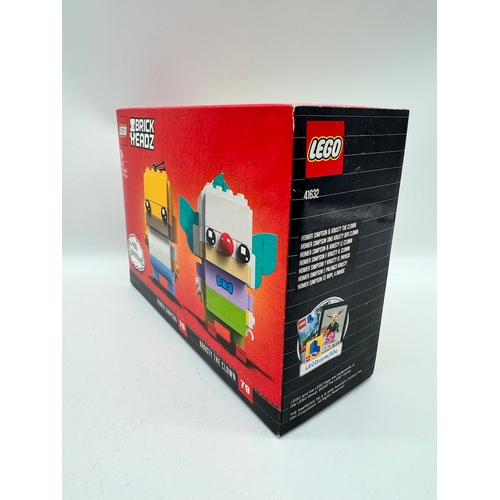 28 - Retired LEGO 41632 BRICKHEADZ - Homer Simpson and Krusty the Clown