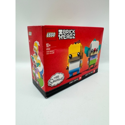 28 - Retired LEGO 41632 BRICKHEADZ - Homer Simpson and Krusty the Clown