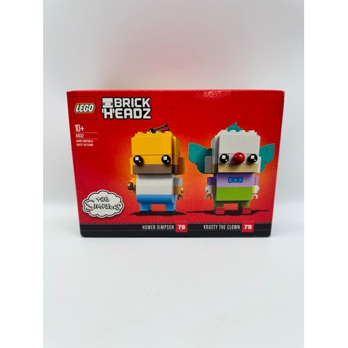 28 - Retired LEGO 41632 BRICKHEADZ - Homer Simpson and Krusty the Clown