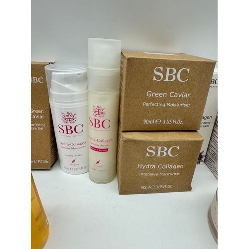 7 - Quantity of SBC Green Caviar and Hydra Collagen products such as moisturisers , serums etc