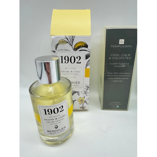 35 - Collection of perfumes including Berdoues 1902, Essence de Aguamarina, Cachet + others