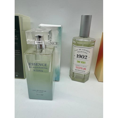 35 - Collection of perfumes including Berdoues 1902, Essence de Aguamarina, Cachet + others