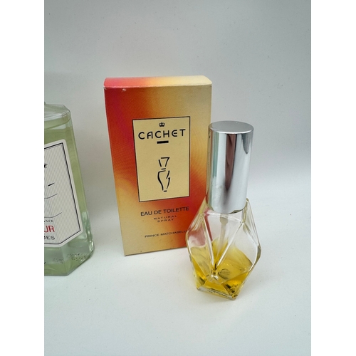 35 - Collection of perfumes including Berdoues 1902, Essence de Aguamarina, Cachet + others