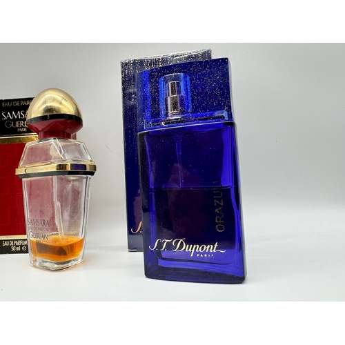 37 - Yves Saint Laurent Opium, Samsara Guerlain Perfum, S.T. Dupont Orazuli