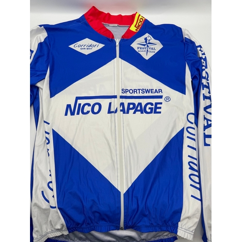 56 - Vintage 1980's Nico Lapage Sportswear / Festival Road Club Road Bike Jersey