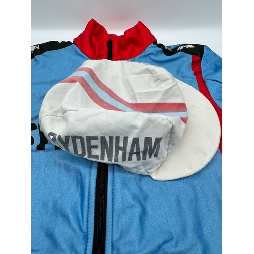 61 - Vintage 1980's Sydenham Branded Road Bike Jersey + hat