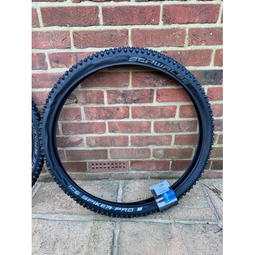 65 - Pair of Brand New Schwalbe Ice Spike Pro Bike Tyres 57-622 29.2.25