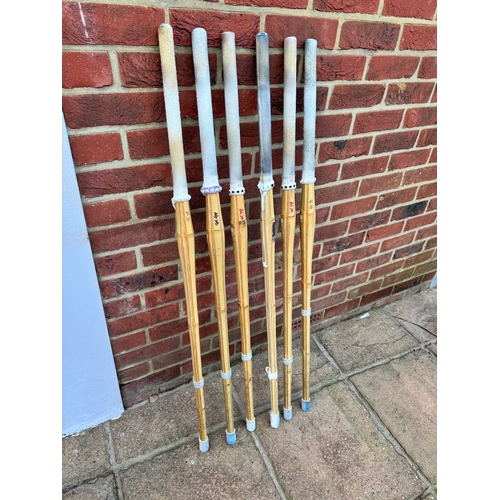 68 - Six Japanese Bamboo Kendo Training Sticks